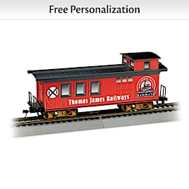 Personalized HO-Scale Caboose Model Train Car