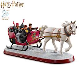 HARRY POTTER HOGSMEADE Wintry Christmas Sleigh Sculpture