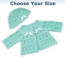 Sweater And Hat Baby Doll Accessory Set: Choose Your Size
