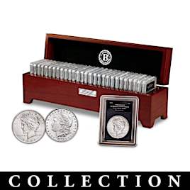 Rare Uncirculated Morgan And Peace Silver Dollar Collection