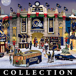 St. Louis Rams Illuminated Christmas Village