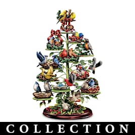 Songbird Figurine Collection With Musical Tabletop Tree