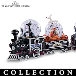 The Nightmare Before Christmas Musical Glitter Globe Train