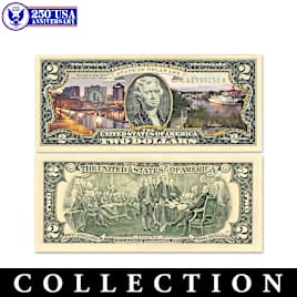 The U.S. $2 Statehood Bills Collection With Display Box