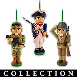 U.S. Army History Nutcracker Ornaments Honoring All Soldiers