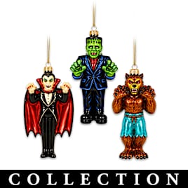 Vintage Monsters Blown-Glass Ornament Collection