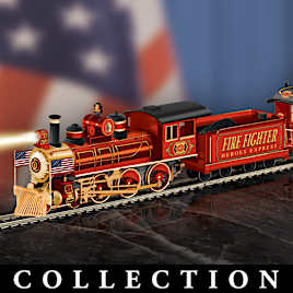 Firefighter Illuminated Model Train With Glen Green Art