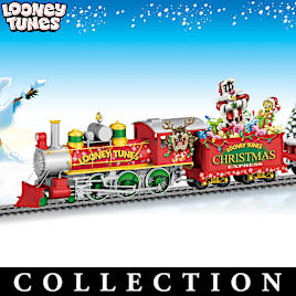 LOONEY TUNES Christmas Illuminated Electric Model Train