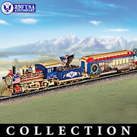 USA 250th Anniversary Illuminated On30-Scale Model Train