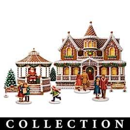 Illuminated Gingerbread Christmas Village Collection