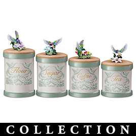 "Kitchen Treasures" Hummingbird Art Canister Collection