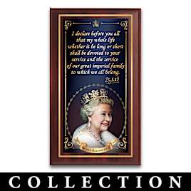 Queen Elizabeth II Remembrance Wooden Plaque Collection