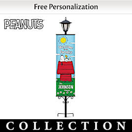 PEANUTS Personalized Welcome Banners With Solar Lamppost