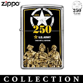 U.S. Army 250 Zippo® Lighter Collection Featuring Imagery Honoring