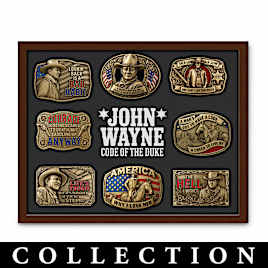 John Wayne Brass-Finished Cast Metal Wall Decor Collection