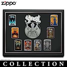 Ghost Zippo&reg; Lighters With Custom Wall Display