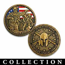 American Warrior Ethos Challenge Coin Collection And Display