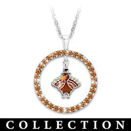 Monthly Seasonal Pendant Necklaces With Hand-Enameled Charms