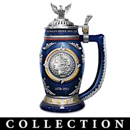 Commemorative Silver Dollar Porcelain Stein Collection