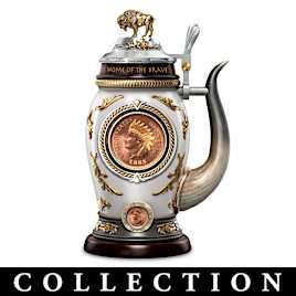 Genuine Coin Porcelain Stein Collection