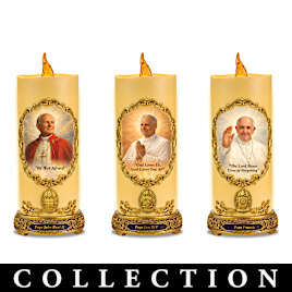 Beloved Popes Dual Illumination Flameless Candle Collection
