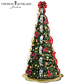 Thomas Kinkade Wondrous Winter Pre-Lit Pull-Up Tree