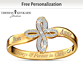 Thomas Kinkade Always & Forever In Christ Personalized Ring