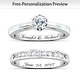 Our Forever Love Personalized Diamond Bridal Ring Set
