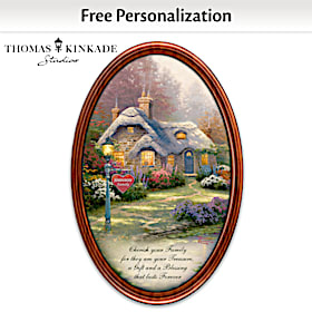 Thomas Kinkade Family Treasures Personalized Collector Plate