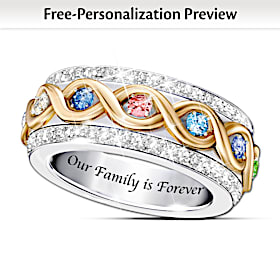 Birthstone Family Is Forever Personalized Ring