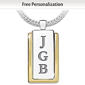 Yesterday, Today, And Forever Personalized Pendant Necklace