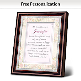 Granddaughter, I Love You Personalized Poem Frame