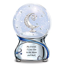 Friend, I Love You To The Moon Glitter Globe