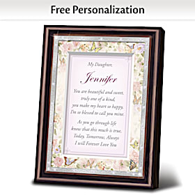 Daughter, I Love You Personalized Poem Frame