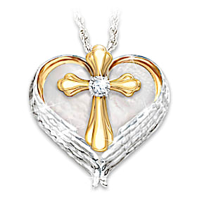 Comfort And Faith Diamond Pendant Necklace