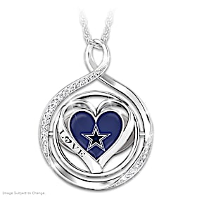 My Heart Flips For The Cowboys Flip Pendant Necklace