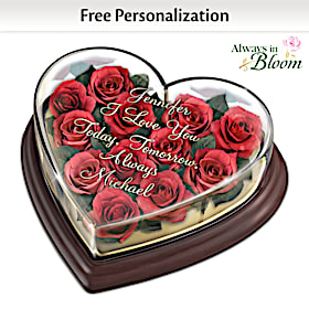 Love Blooms Forever Personalized Table Centerpiece