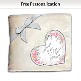Daughter, You Warm My Heart Personalized Blanket