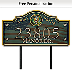 Army Pride Personalized Address Sign