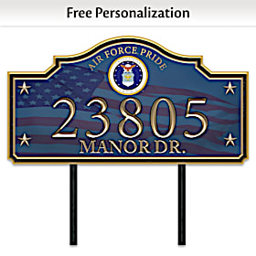 Air Force Pride Personalized Address Sign