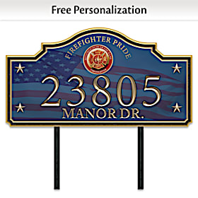 Proud Firefighter Family Personalized Address Sign