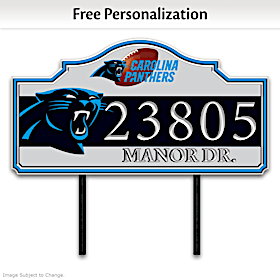 Carolina Panthers Personalized Address Sign