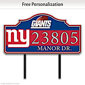 New York Giants Personalized Address Sign