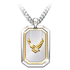 The Courage To Serve Air Force Pendant Necklace