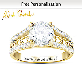 One Love Personalized Solid 1K Gold Ring