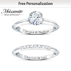 True Love Personalized Bridal Ring Set