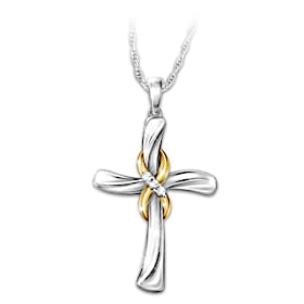 Forever In Faith Diamond Pendant Necklace