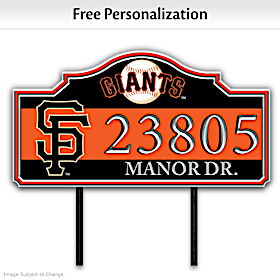 San Francisco Giants Personalized Address Sign