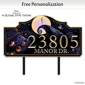 The Nightmare Before Christmas Outdoor Address Sign
