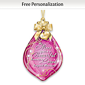 My Niece You're A Beautiful Treasure Personalized Ornament